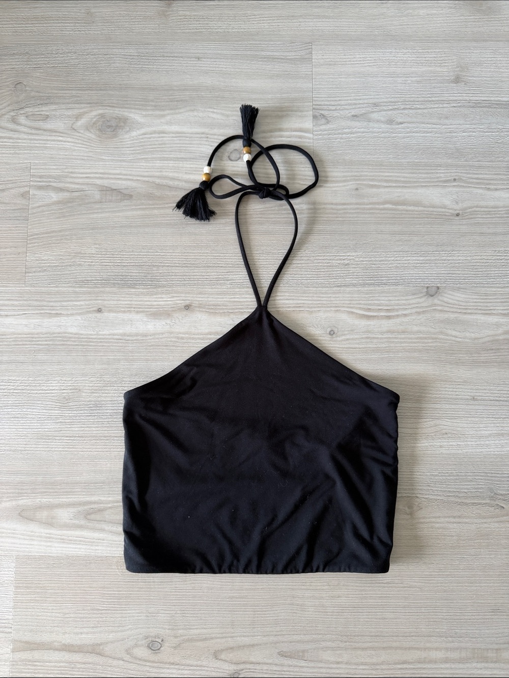 Z-Supply Halter Crop Top with Tassel Tie